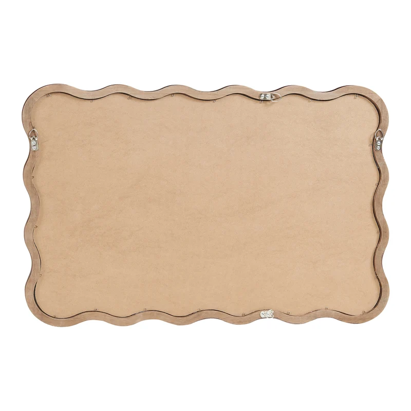 Miroir décoration moderne design mural 90 x 60 cm marron foncé 03_0010184