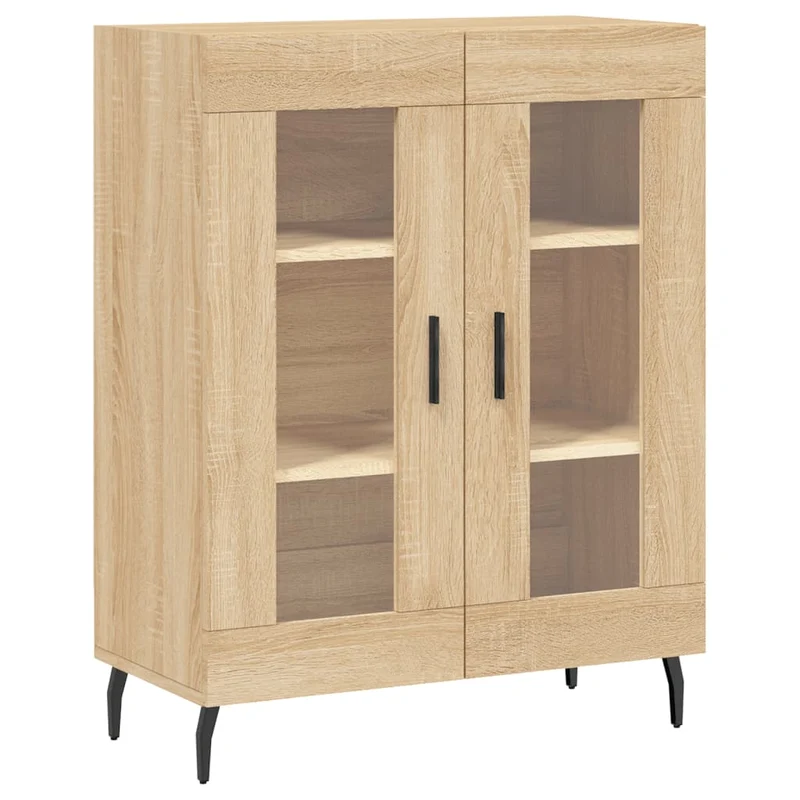 Buffet bahut commode armoire meuble de rangement organisateur cuisine salle de séjour salon haut sonoma 69,5 x 34 x 180 cm bois d'ingénierie marron 02_0034160