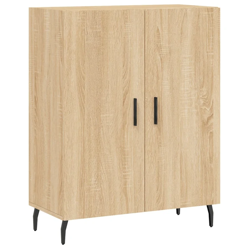 Buffet bahut commode armoire meuble de rangement organisateur cuisine salle de séjour salon haut sonoma 69,5 x 34 x 180 cm bois d'ingénierie marron 02_0034115