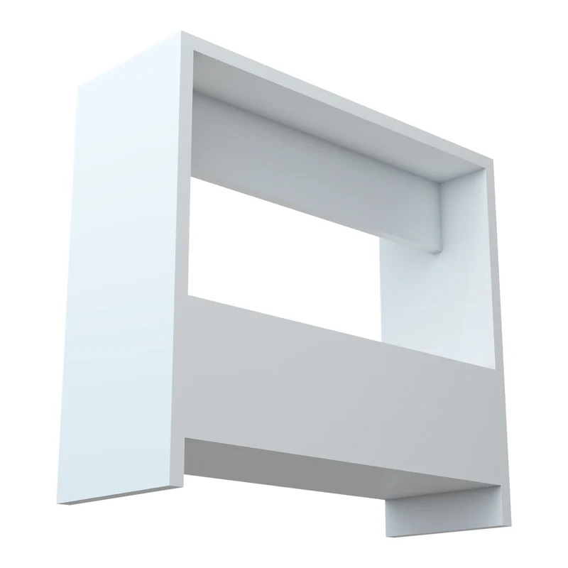 Table d'appoint rectangulaire avec porte-revues 60 x 55 x 20 cm blanc 03_0008637
