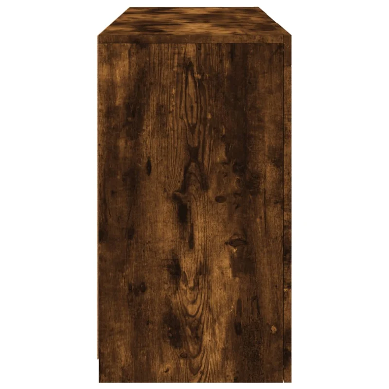 Buffet bahut commode armoire meuble de rangement organisateur cuisine salle de séjour salon avec lumières LED 123 x 37 x 67 cm marron 02_0029867
