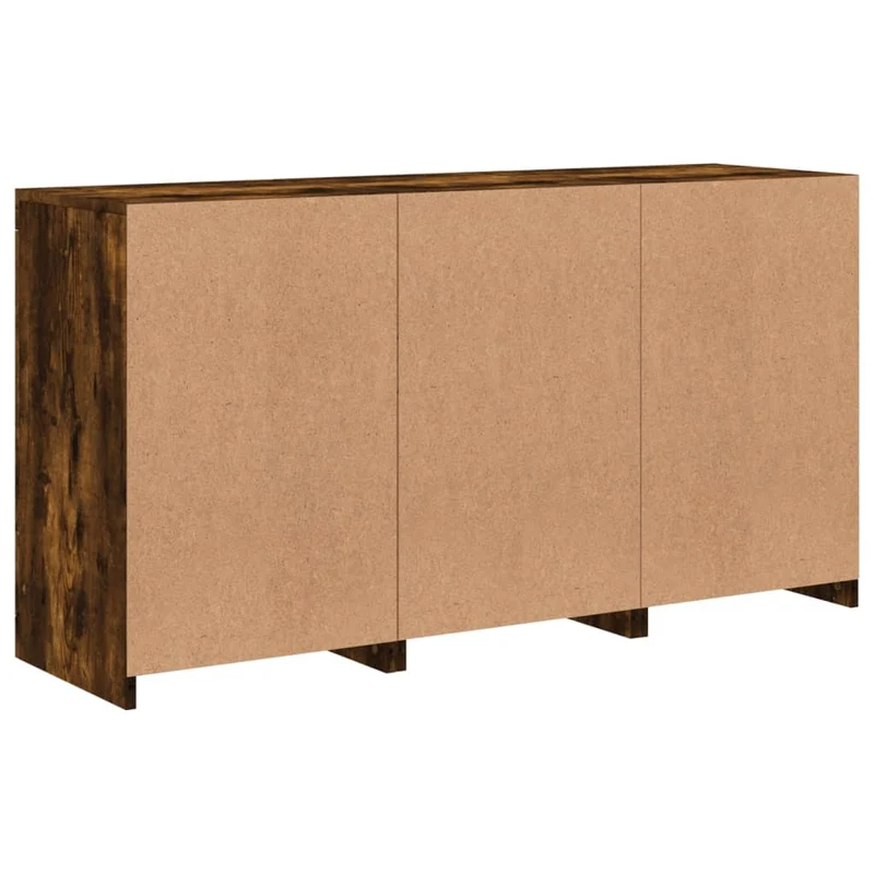 Buffet bahut commode armoire meuble de rangement organisateur cuisine salle de séjour salon avec lumières LED 123 x 37 x 67 cm marron 02_0029868