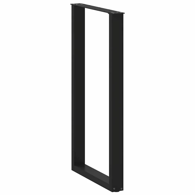 Lot de 2 pieds de table de bar en U 60 x 110 cm avec niveleurs réglables design moderne en acier noir 02_0057488