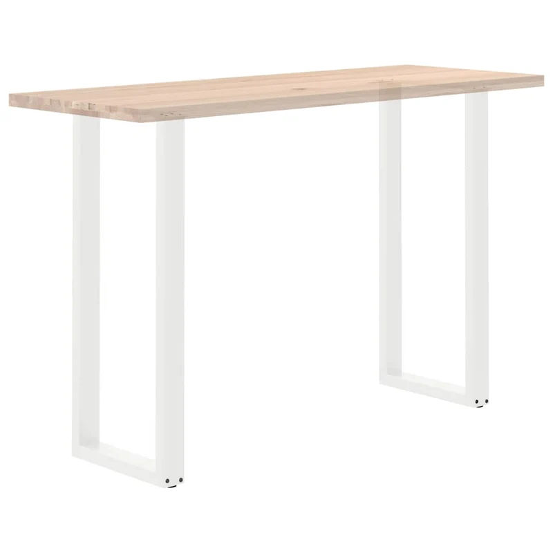 Lot de 2 pieds de table de bar en U 40 x 110-111 cm esthétiques modernes avec niveleurs réglables en acier blanc 02_0057481