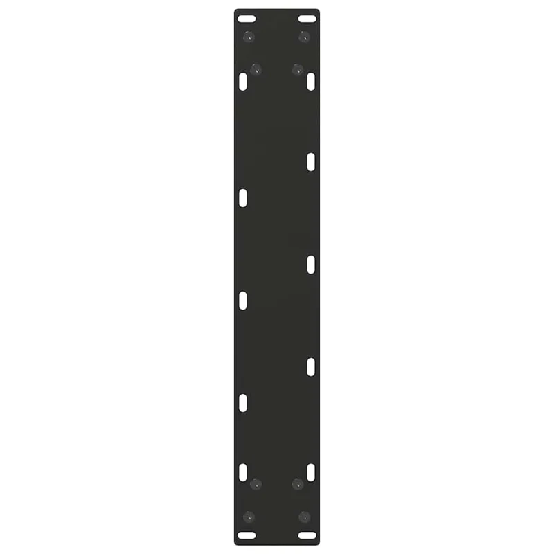 Lot de 2 pieds de table de bar en U ajustables 40 x 110-111 cm en acier thermolaqué noir 02_0057480