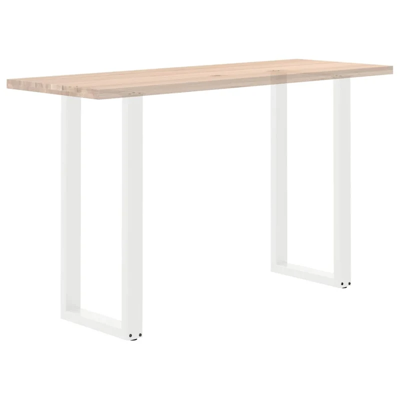 Lot de 2 pieds de table de bar en U ajustables 40 x 100-101 cm esthétique moderne finition mate en acier blanc 02_0057469