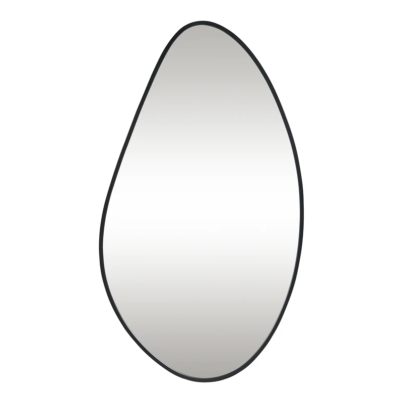 Miroir décoration moderne design mural 82 x 46 cm noir 03_0010182