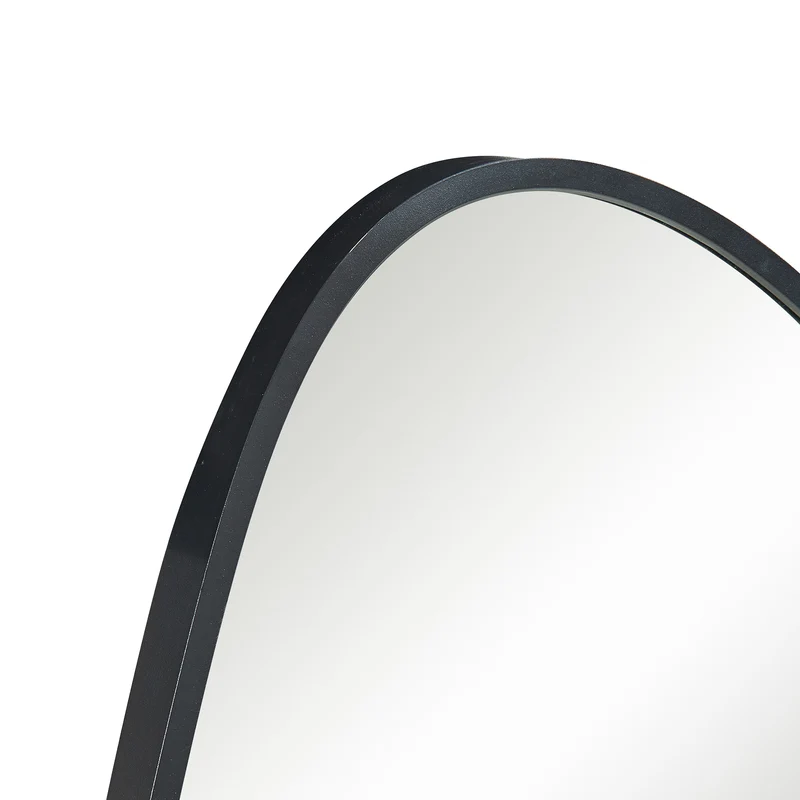 Miroir décoration moderne design mural 82 x 46 cm noir 03_0010182