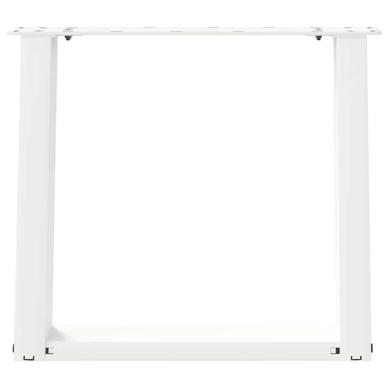 Lot de 2 pieds de table basse en U inclinés adaptables 50 x 42-43 cm en acier blanc 02_0057049