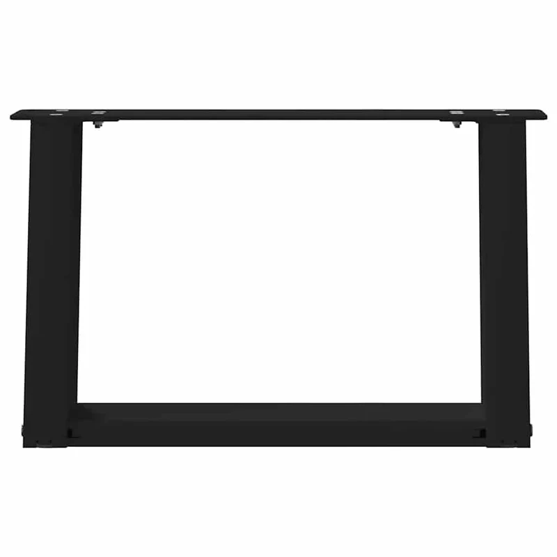 Lot de 2 pieds de table basse en U noirs acier 40 x 30 cm robustes et esthétiques style moderne 02_0057025