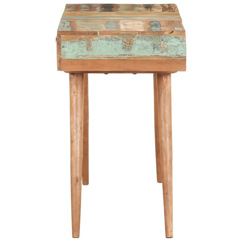 Coiffeuse avec miroir table de maquillage 112 x 45 x 76 cm bois massif de récupération 02_0006357