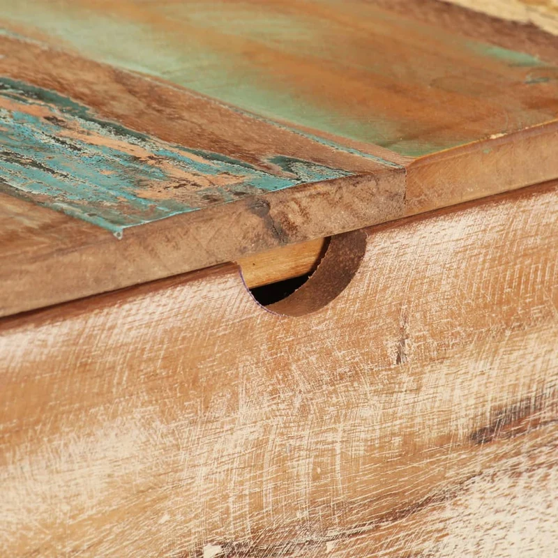 Coiffeuse avec miroir table de maquillage 112 x 45 x 76 cm bois massif de récupération 02_0006357