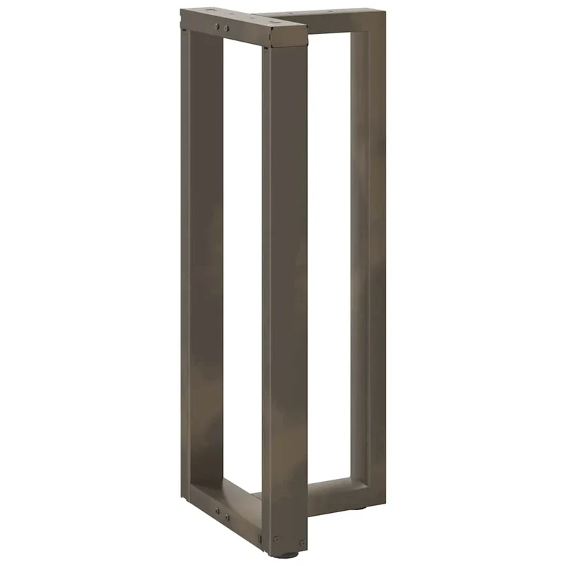 Lot de 2 pieds de table de bar en forme de T avec niveleurs réglables 50 x 35 x 100 cm en acier noir 02_0057353