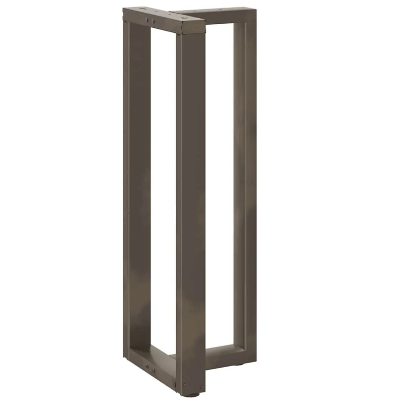 Lot de 2 pieds de table de bar en forme de T avec niveleurs réglables 50 x 35 x 110 cm en acier noir 02_0057363