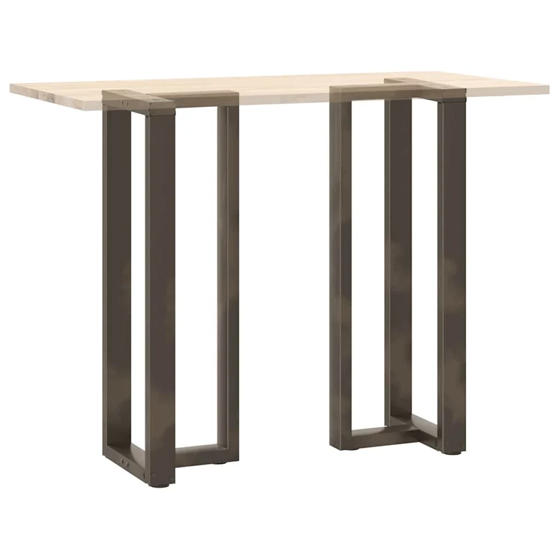 Lot de 2 pieds de table de bar en forme de T avec niveleurs réglables 50 x 35 x 110 cm en acier noir 02_0057363
