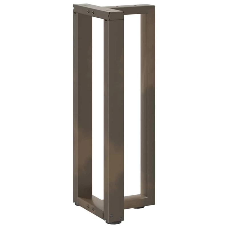 Lot de 2 pieds de table console en T réglables 38 x 25 x 73 cm en acier thermolaqué noir 02_0057316