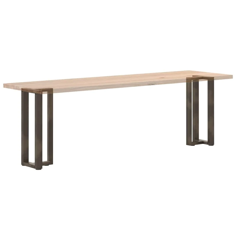 Lot de 2 pieds de table console en T réglables 38 x 25 x 73 cm en acier thermolaqué noir 02_0057316