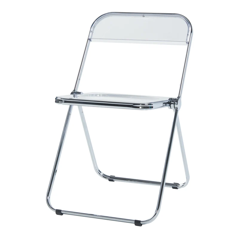 Lot de 2 chaises pliantes extérieur jardin camping terrasse 74 x 46 x 47 cm transparent 03_0009648