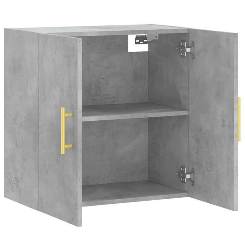 Armoire murale moderne pratique rangement 60 x 31 x 60 cm en bois d'ingénierie gris béton 02_0048794