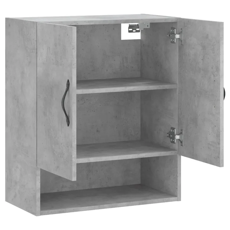 Armoire murale pratique grand espace de rangement 60 x 31 x 70 cm en bois d'ingénierie gris béton 02_0048762
