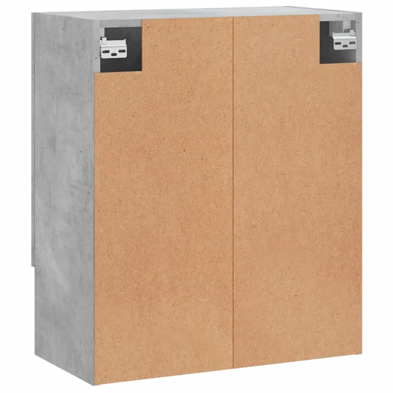 Armoire murale pratique grand espace de rangement 60 x 31 x 70 cm en bois d'ingénierie gris béton 02_0048762