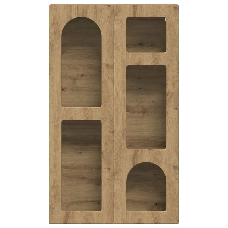 Armoire suspendue moderne avec étagères 59 x 20 x 100 cm pour rangement pratique en bois d'ingénierie chêne artisanal 02_0054799