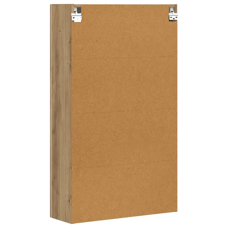 Armoire suspendue moderne avec étagères 59 x 20 x 100 cm pour rangement pratique en bois d'ingénierie chêne artisanal 02_0054799
