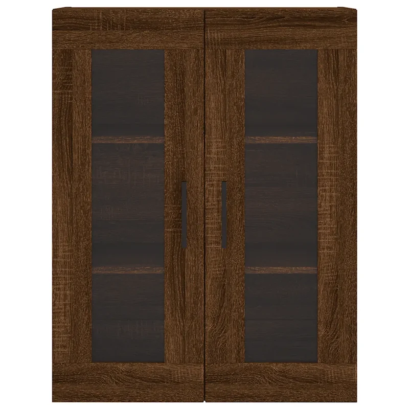 Armoire murale élégante grande capacité rangement 69 x 34 x 90 cm en bois d'ingénierie chêne marron 02_0048646