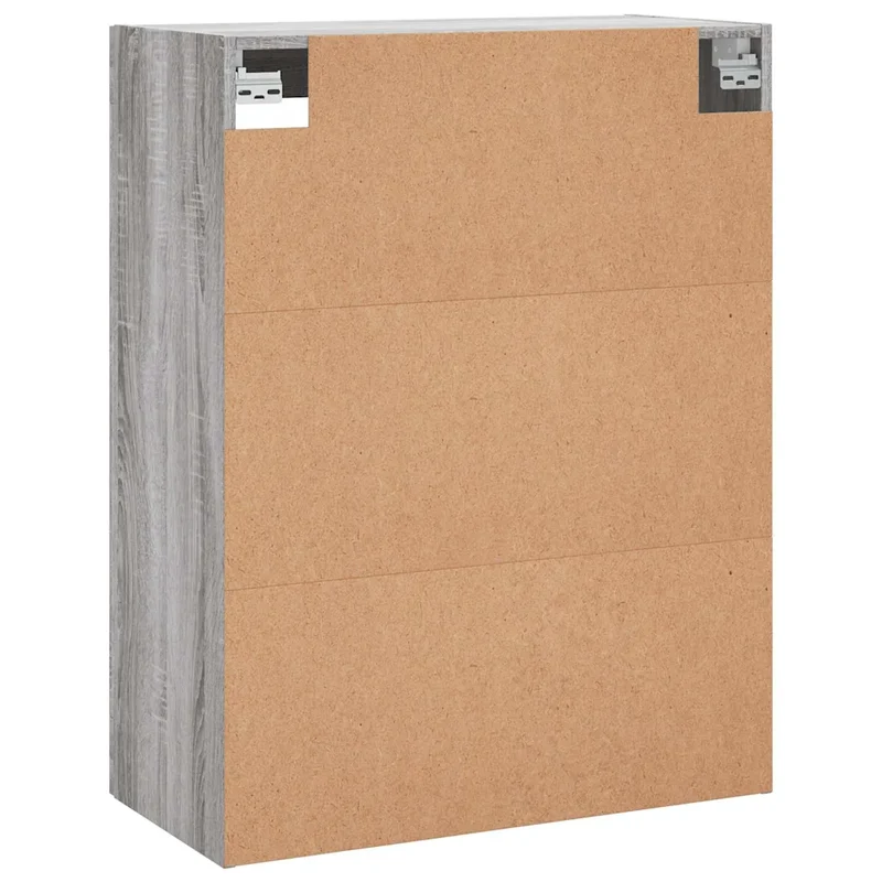 Armoire murale élégante avec porte vitrée 69,5 x 34 x 90 cm pour un rangement optimisé en bois gris 02_0048629