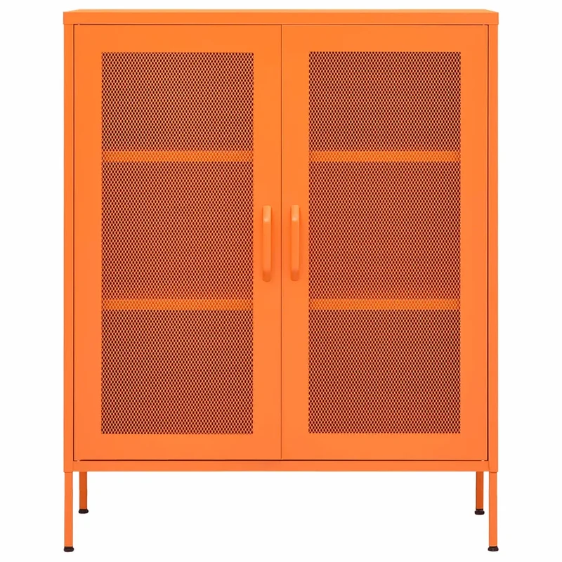 Armoire de rangement design pratique réglable 80 x 35 x 101 cm en acier orange 02_0046865