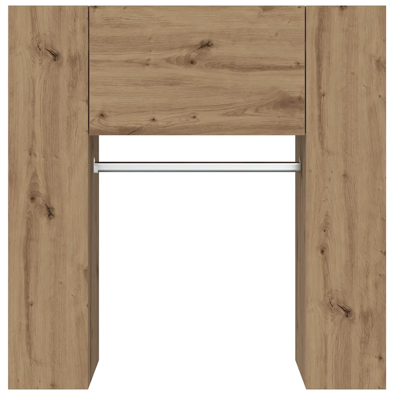 Armoire de couloir suspendue avec étagères élégante 97,5 x 37 x 99 cm en bois d'ingénierie chêne artisanal 02_0051016
