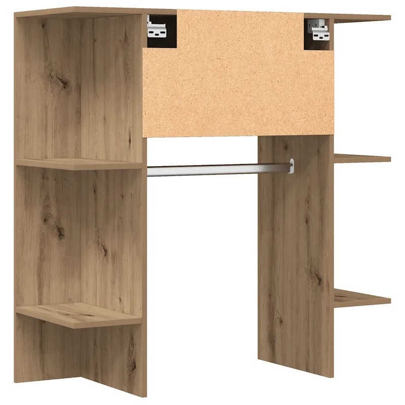 Armoire de couloir suspendue avec étagères élégante 97,5 x 37 x 99 cm en bois d'ingénierie chêne artisanal 02_0051016