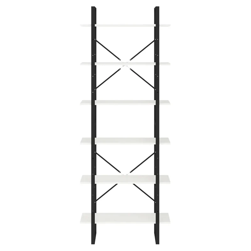 Armoire haute espace de rangement 80 x 30 x 210 cm style industriel finition mate en bois de pin blanc 02_0047883