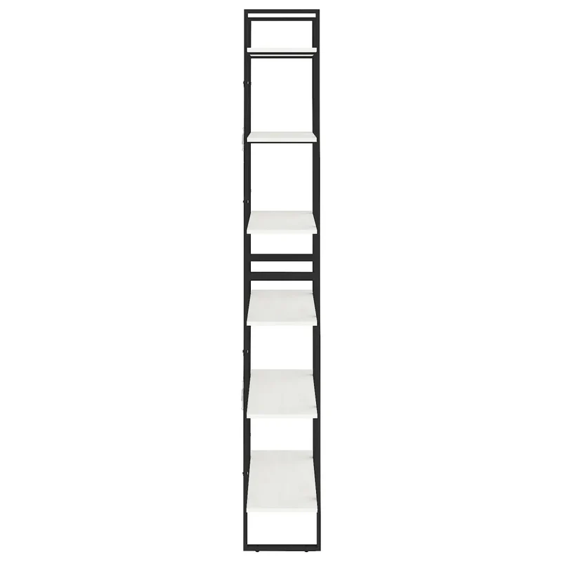 Armoire haute espace de rangement 80 x 30 x 210 cm style industriel finition mate en bois de pin blanc 02_0047883