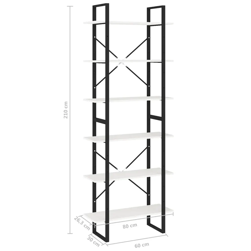 Armoire haute espace de rangement 80 x 30 x 210 cm style industriel finition mate en bois de pin blanc 02_0047883