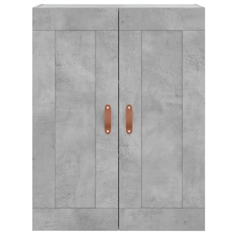 Armoire murale grise béton 69,5 x 34 x 90 cm espace de rangement élégant style moderne en bois gris béton 02_0048900
