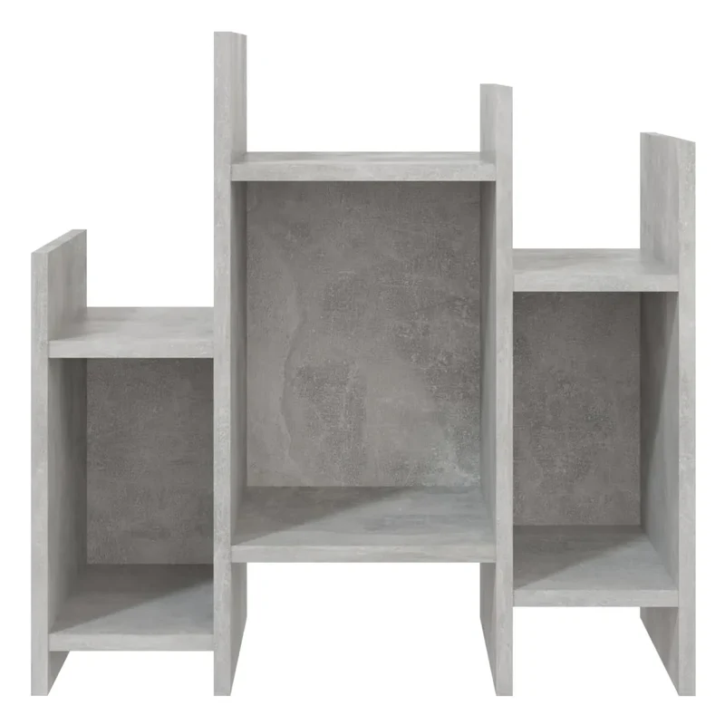 Armoire latérale pratique avec 6 étagères 60 x 26 x 60 cm en aggloméré gris béton 02_0047875