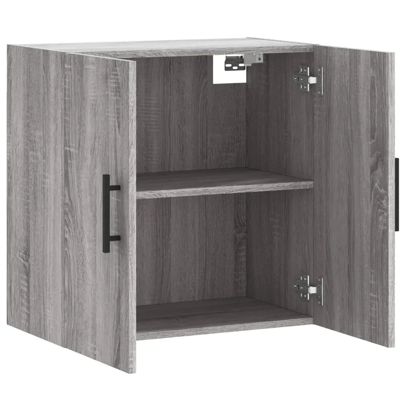 Armoire murale sonoma gris 60 x 31 x 60 cm espace de rangement mural pratique design moderne en bois d'ingénierie gris 02_0048825
