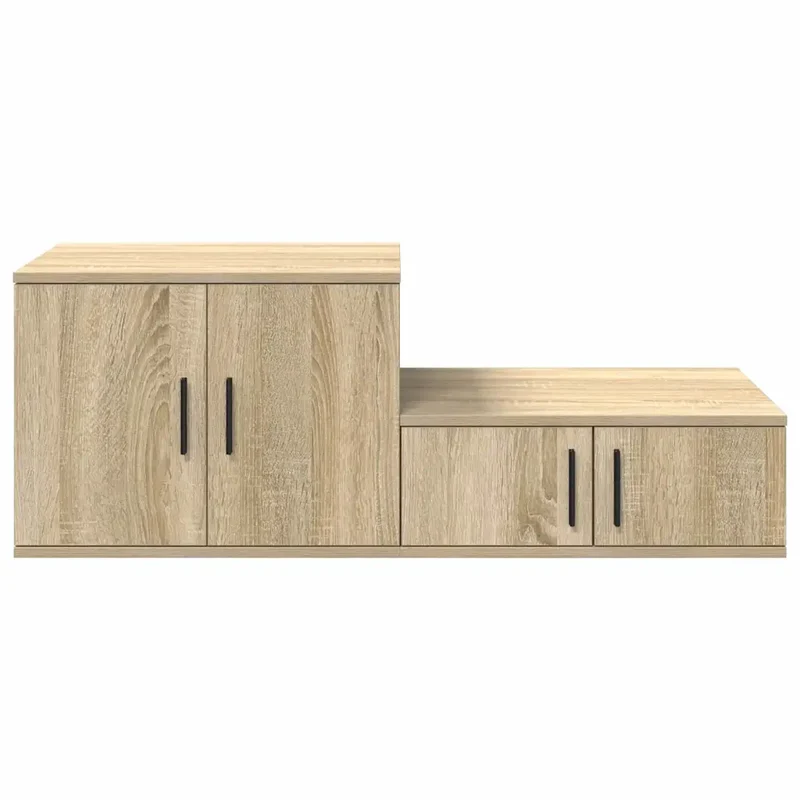 Armoire de rangement moderne pour salon salle à manger 118 x 41 x 40 cm 2 étagères durable en bois d'ingénierie chêne sonoma 02_0052112