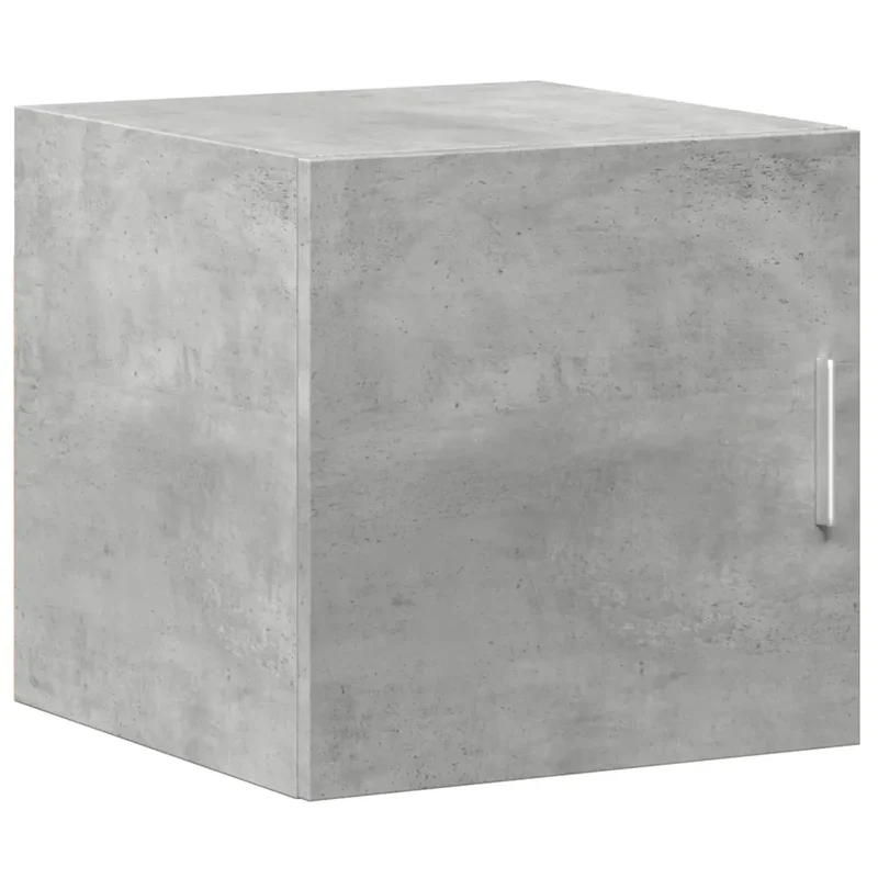 Armoire de rangement polyvalente haute 40 x 42,5 x 225 cm optimisation espace 6 compartiments en bois d'ingénierie gris béton 02_0055558