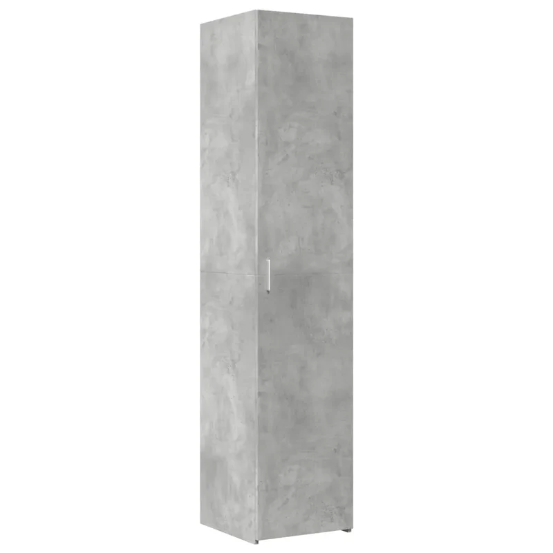 Armoire de rangement polyvalente haute 40 x 42,5 x 225 cm optimisation espace 6 compartiments en bois d'ingénierie gris béton 02_0055558