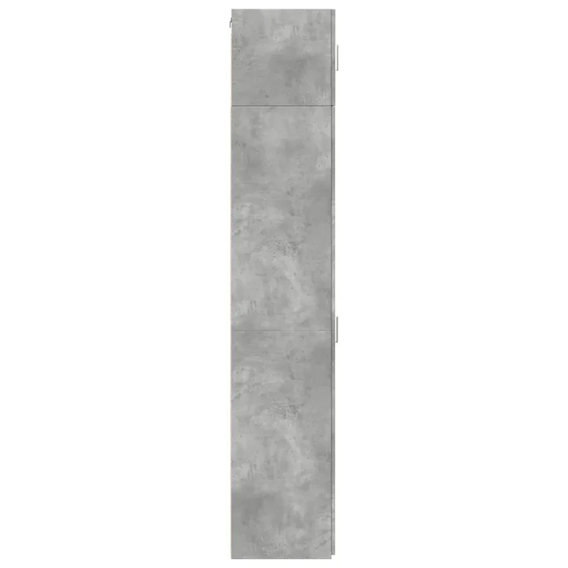Armoire de rangement polyvalente haute 40 x 42,5 x 225 cm optimisation espace 6 compartiments en bois d'ingénierie gris béton 02_0055558
