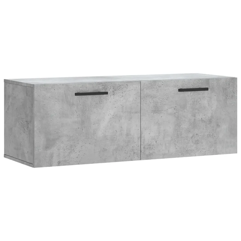 Armoire murale espace de rangement 100 x 36,5 x 35 cm pratique style contemporain en bois gris béton 02_0048895