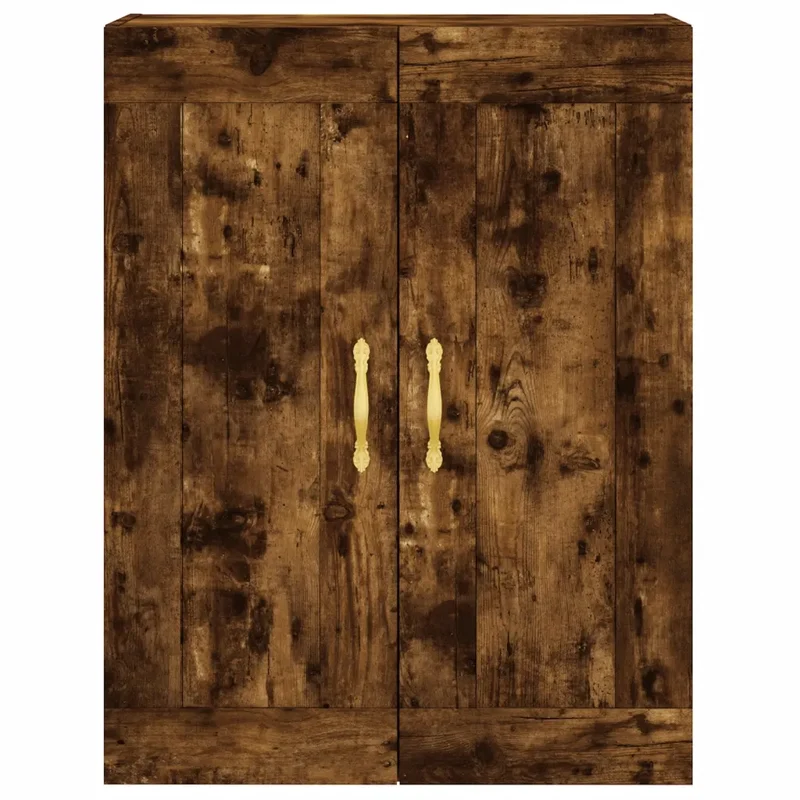 Armoire murale design intemporel 69,5 x 34 x 90 cm grand espace rangement en bois d'ingénierie chêne fumé 02_0049308