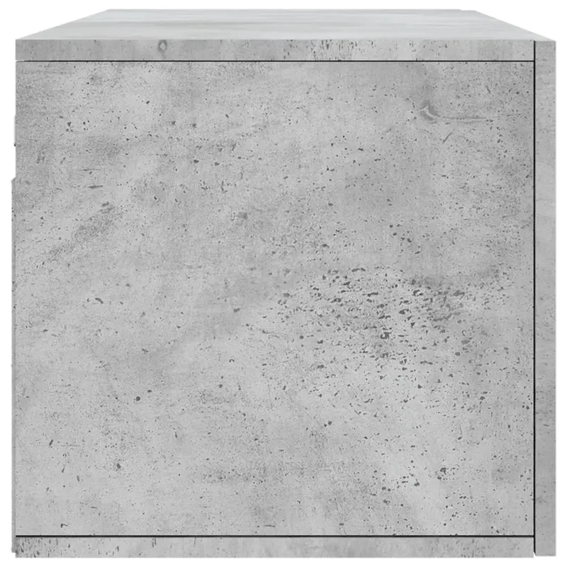 Armoire murale flottante pratique rangement 100 x 36,5 x 35 cm en bois d'ingénierie gris béton 02_0048890