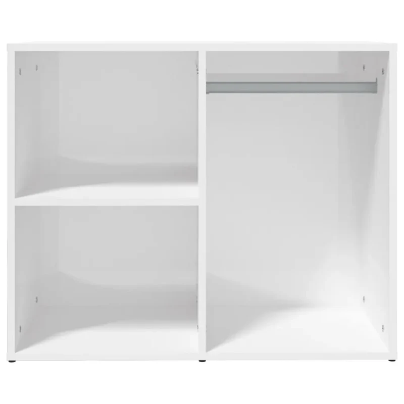 Armoire de dressing moderne design fonctionnelle 80 x 40 x 65 cm en bois d'ingénierie blanc brillant 02_0047957