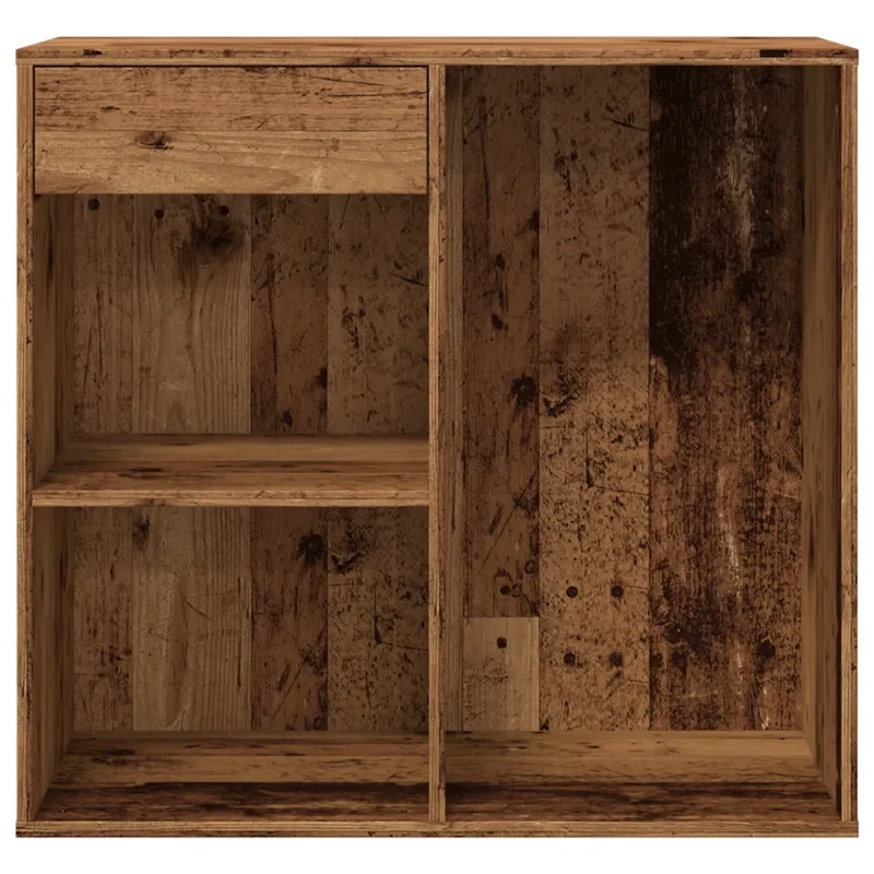 Armoire à cosmétiques ancienne pratique rangement 80 x 40 x 75 cm en bois d'ingénierie vieux bois 02_0051008