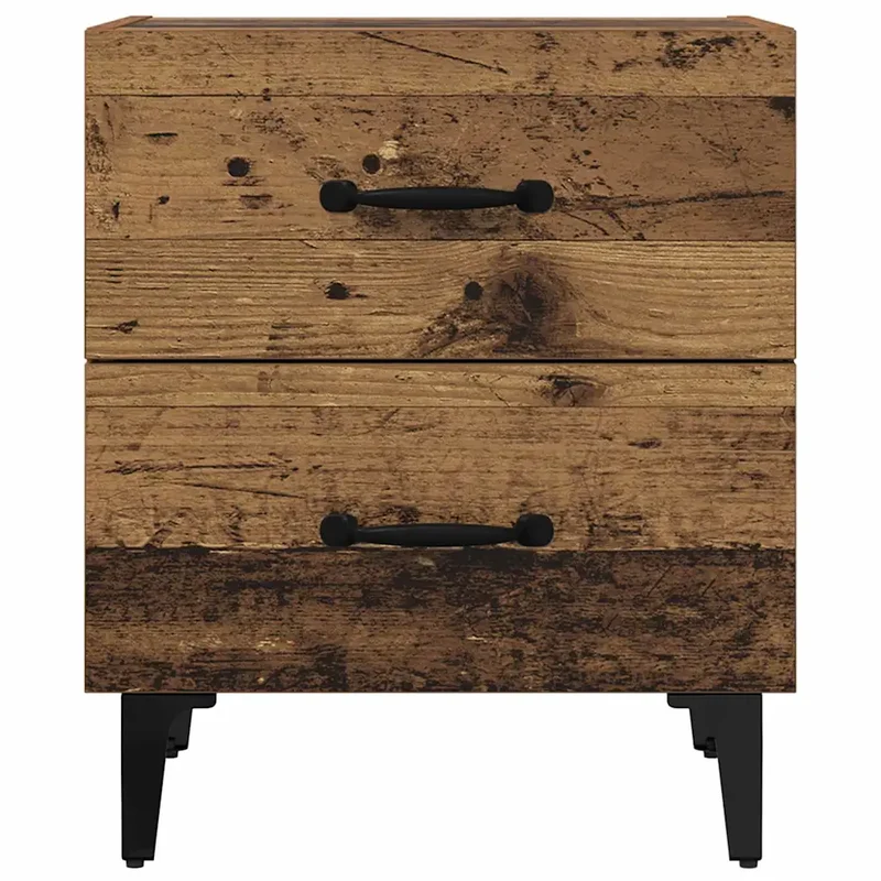 Table de chevet avec tiroir rustique pratique chambre 40 x 35 x 47,5 cm en bois d'ingénierie marron 02_0052681