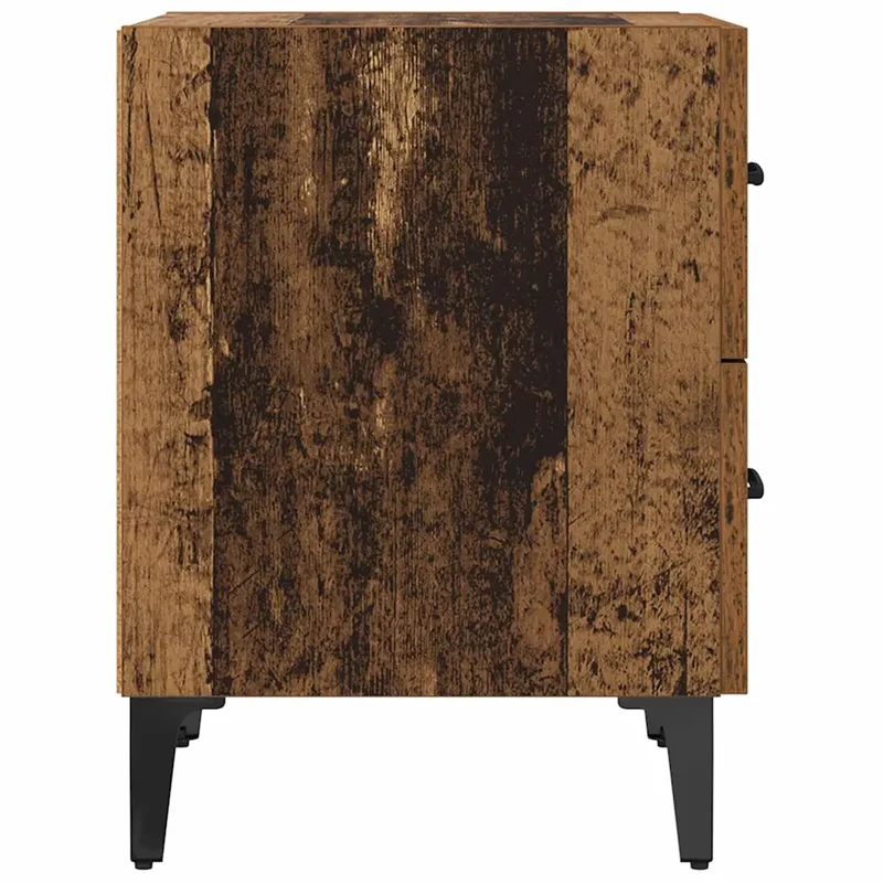 Table de chevet avec tiroir rustique pratique chambre 40 x 35 x 47,5 cm en bois d'ingénierie marron 02_0052681