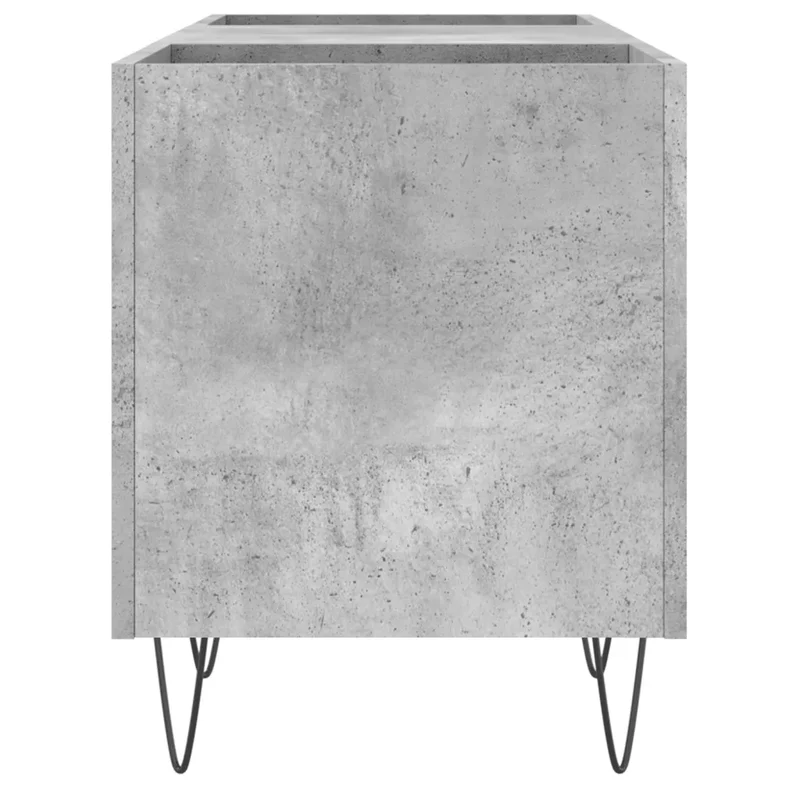 Armoire à disques pratique et classique 121 x 38 x 48 cm en bois d'ingénierie gris béton 02_0049092